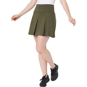 Zuda Womens Pleated Active Skort Olive Green Athletic Tennis Golf A396004 Size S